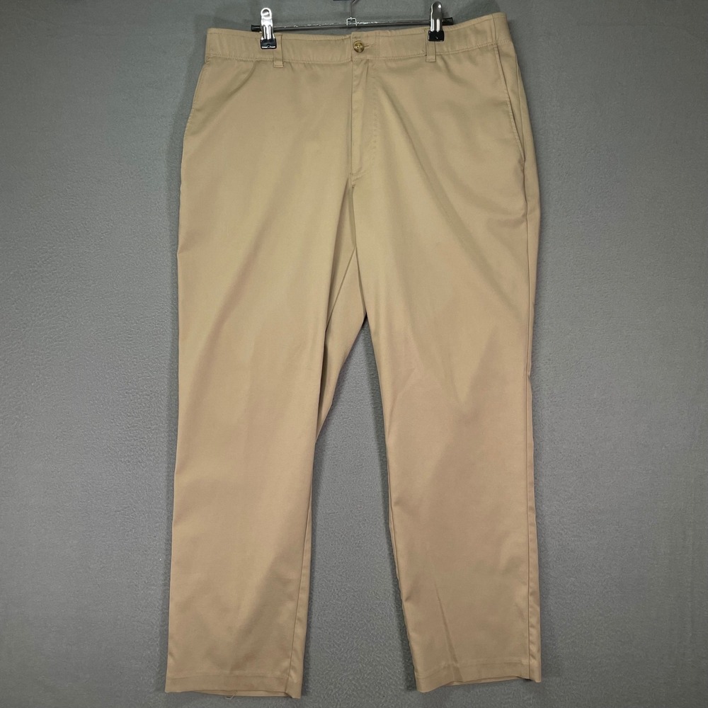 PGA Tour‎ Golf Pants Mens 36x29 Khaki Good Stretch Performance Flat Front Tan